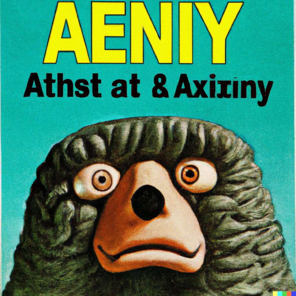 a representation of anxiety, advertisement from the '80s